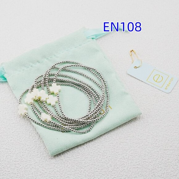 Enewton White Cross & Platinum Bead Bracelet Set - Picture 4 of 7
